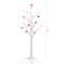 4ft. Pre-Lit Artificial Valentine's Day Twig Tree with 48 Heart Shaped LED Lights and Red Berries